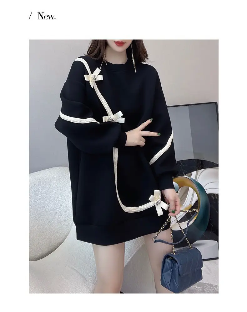 Fat mm200 Bow Top Dress Black Large Women — feature 3