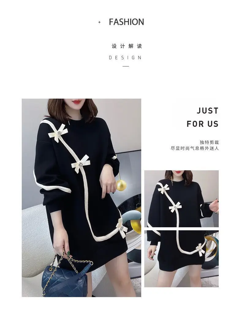 Fat mm200 Bow Top Dress Black Large Women — feature 4