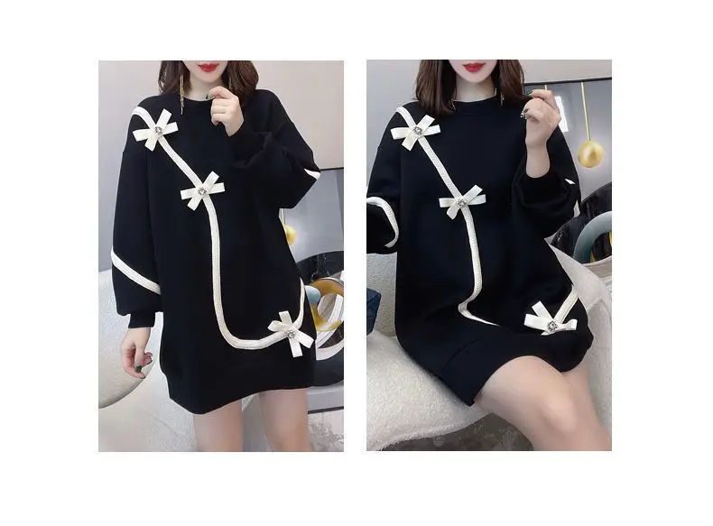 Fat mm200 Bow Top Dress Black Large Women — feature 6
