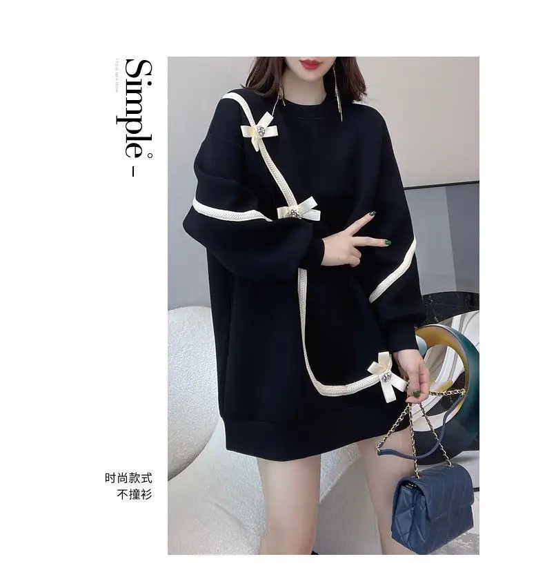 Fat mm200 Bow Top Dress Black Large Women — feature 7