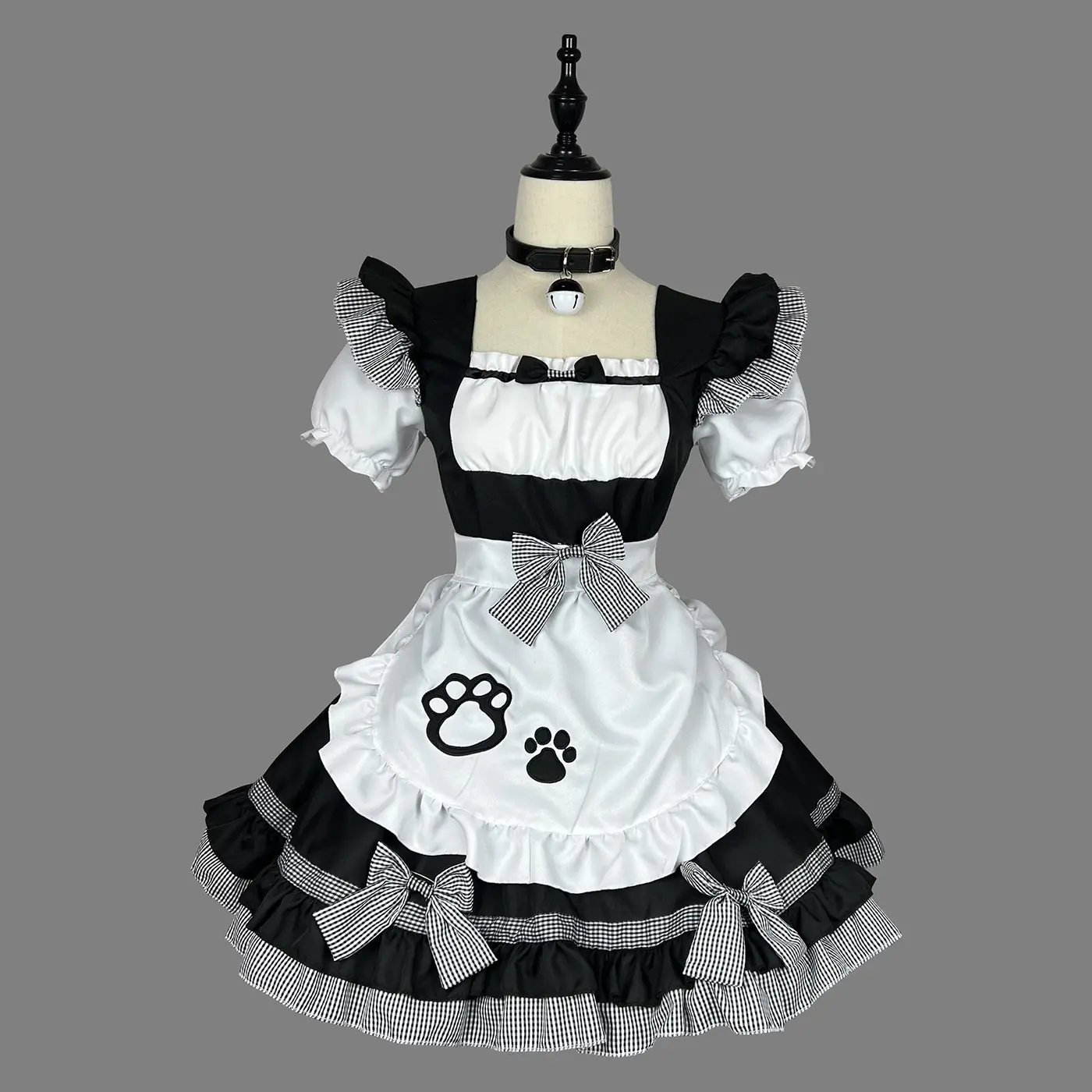 New Catwoman Maid Dress Black White Plus Size Japanese Style - Image 6