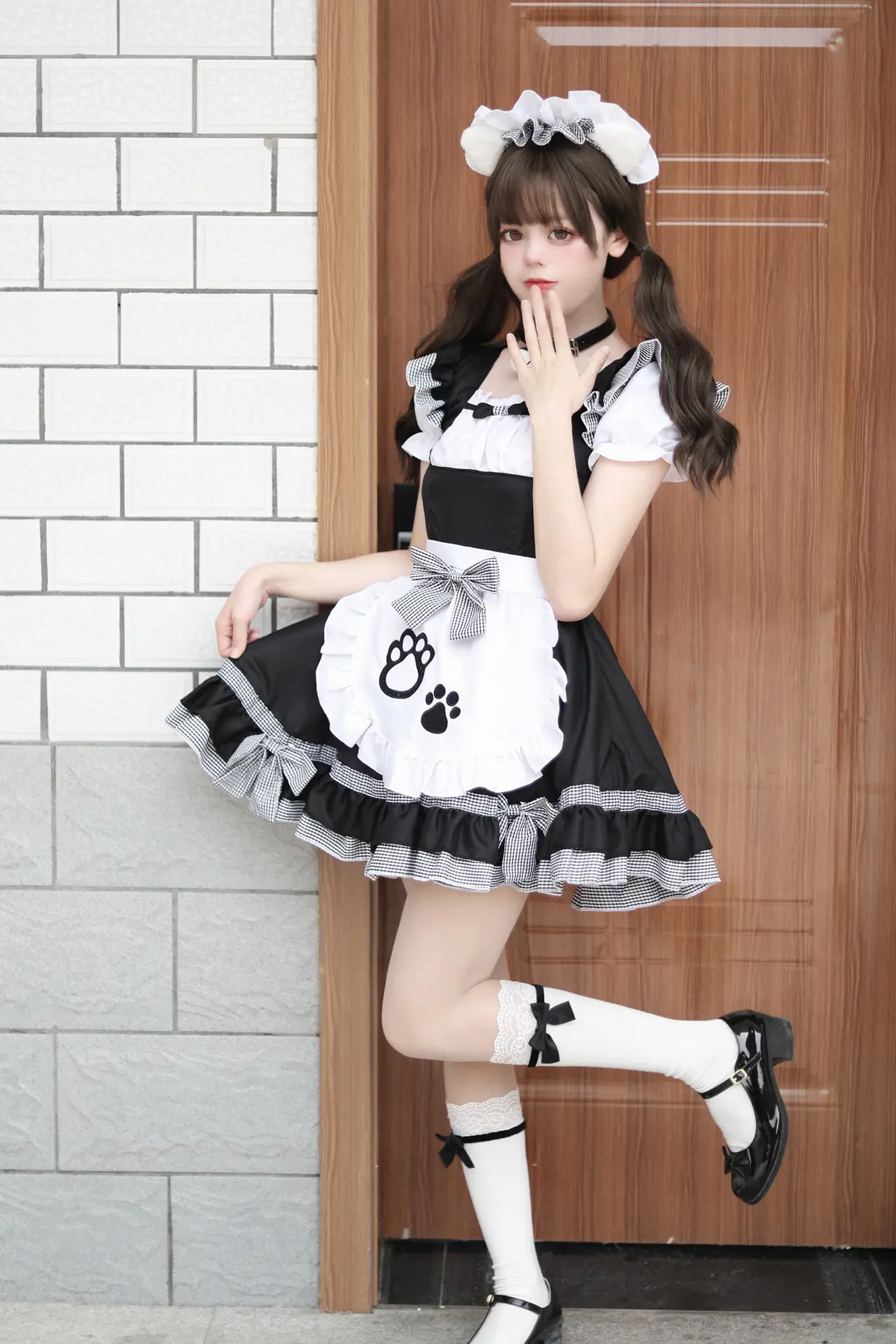 New Catwoman Maid Dress Black White Plus Size Japanese Style — feature 10