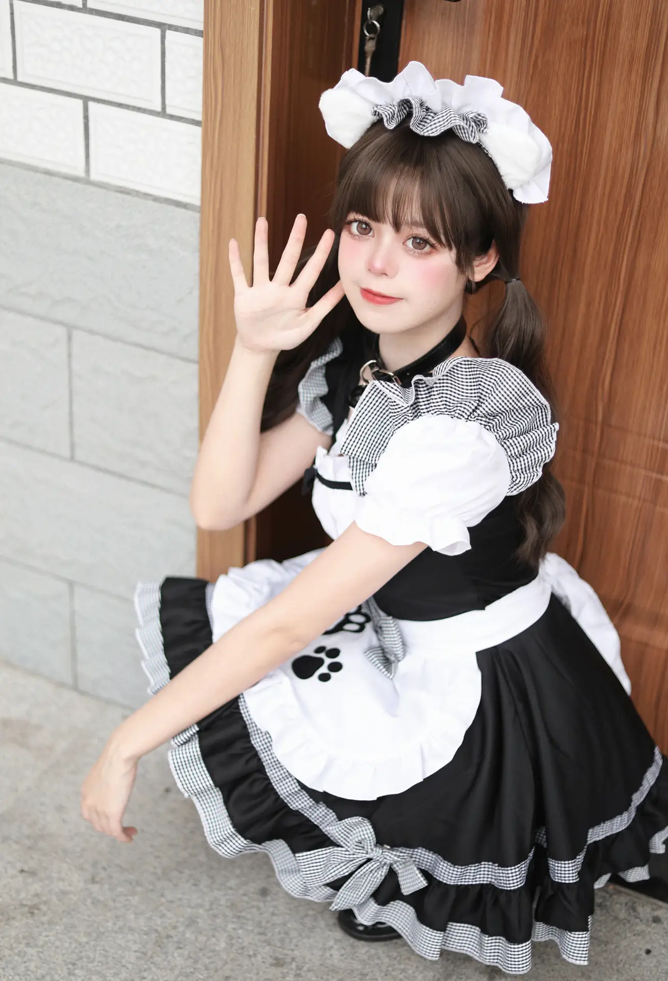 New Catwoman Maid Dress Black White Plus Size Japanese Style — feature 11