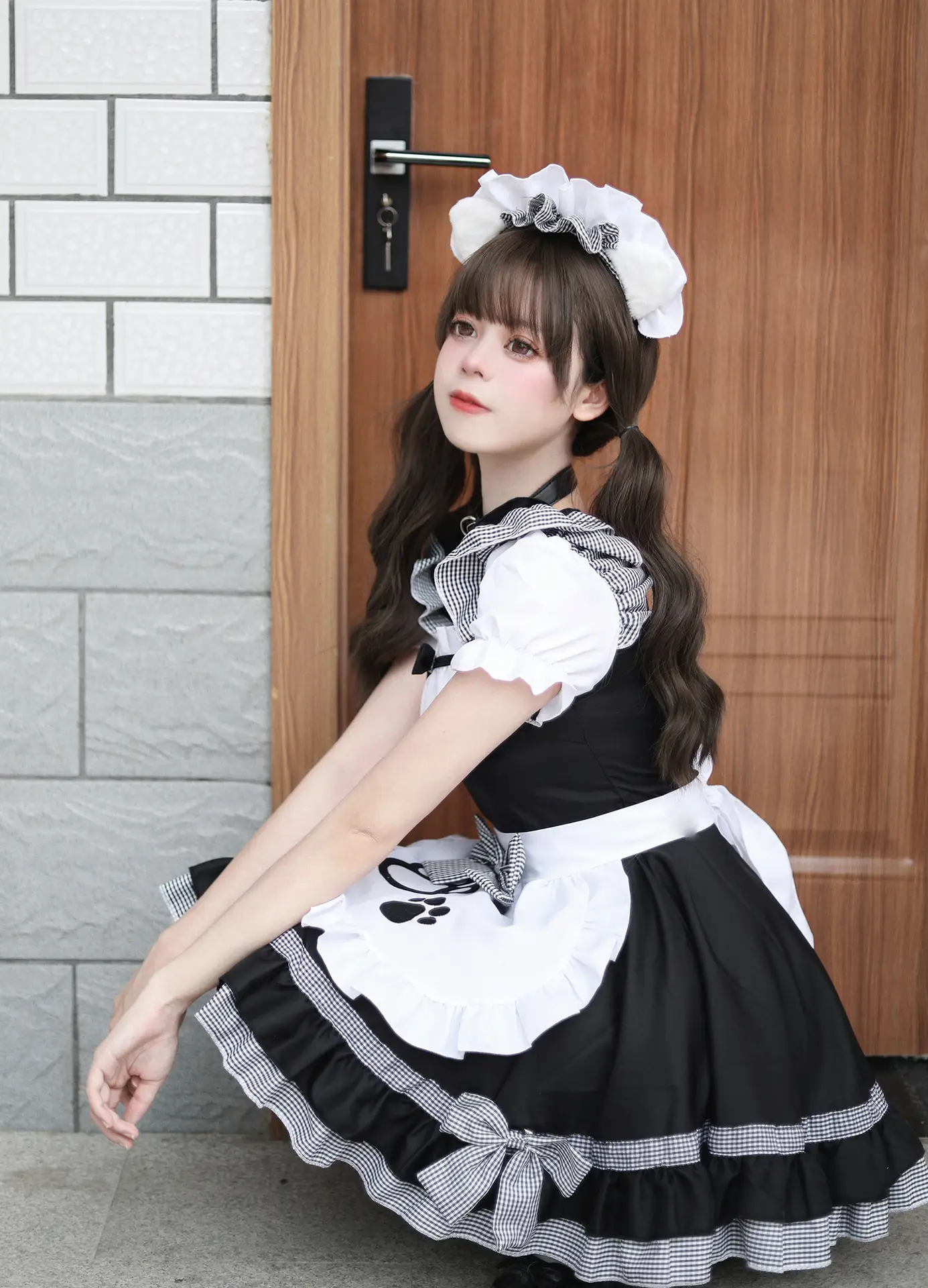 New Catwoman Maid Dress Black White Plus Size Japanese Style — feature 7