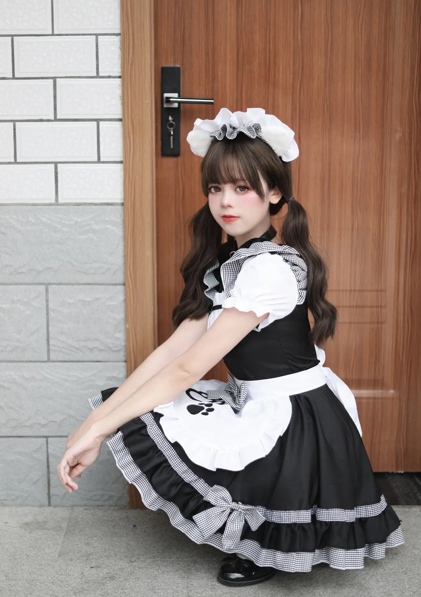 New Catwoman Maid Dress Black White Plus Size Japanese Style — feature 9