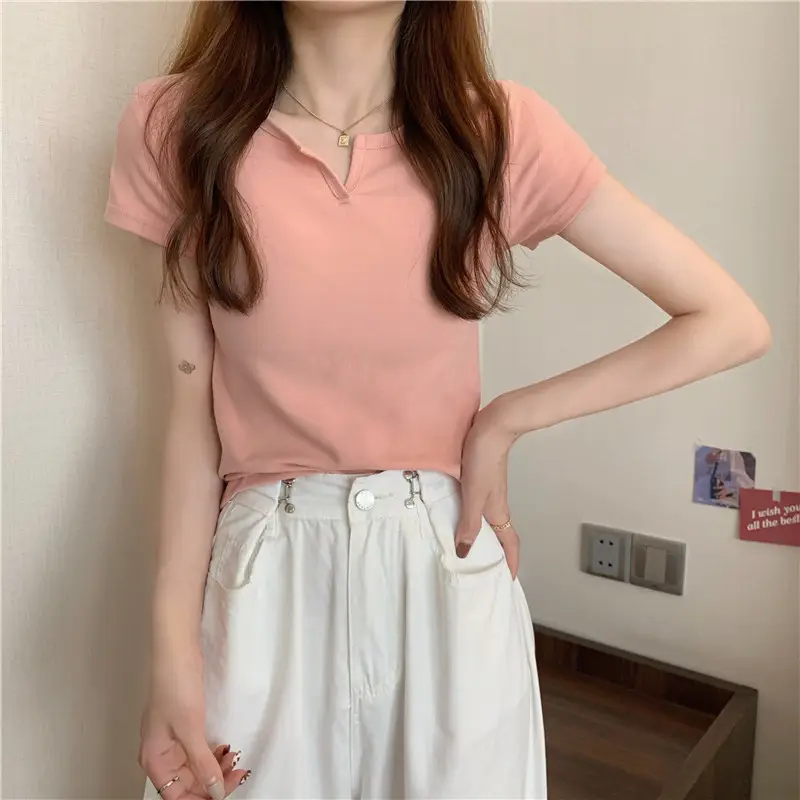 Women Grey Crop Top Short Sleeve Spicy Style 2025 — feature 10
