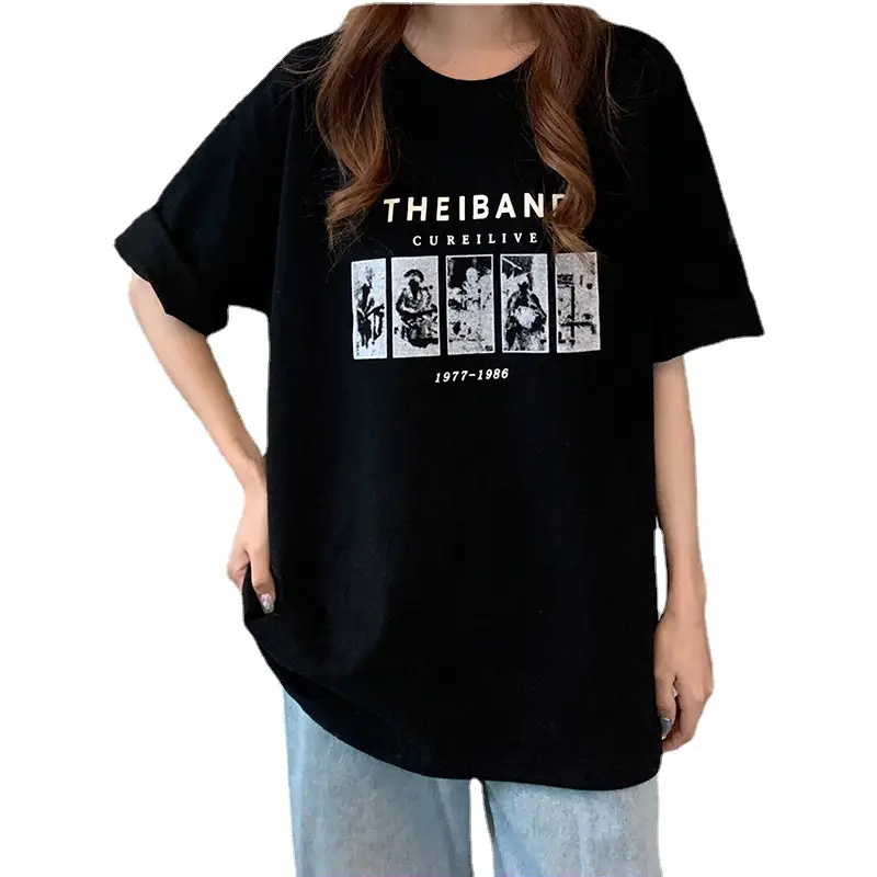 Harajuku Style Black T-Shirt Women 2025 Loose Fit - Image 8