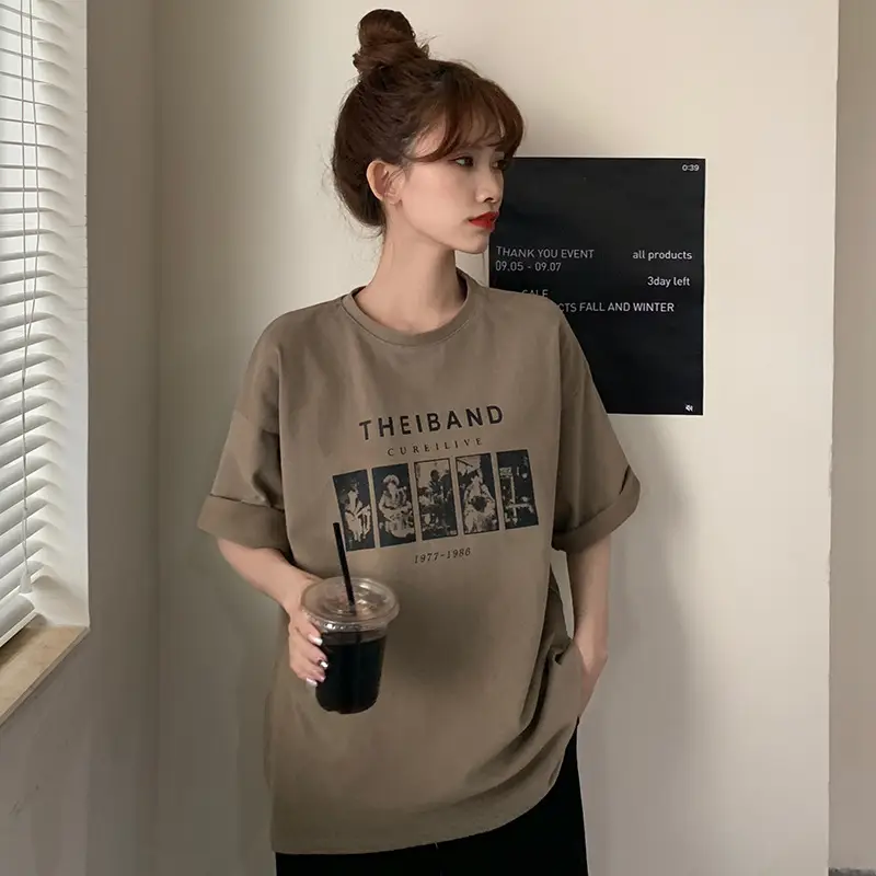Harajuku Style Black T-Shirt Women 2025 Loose Fit — feature 17