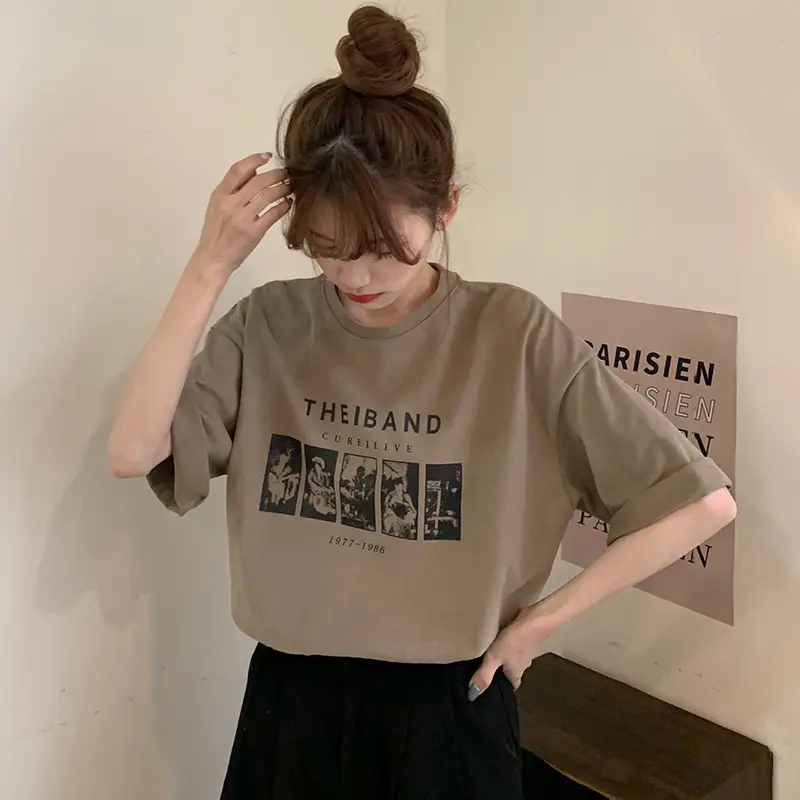 Harajuku Style Black T-Shirt Women 2025 Loose Fit — feature 22