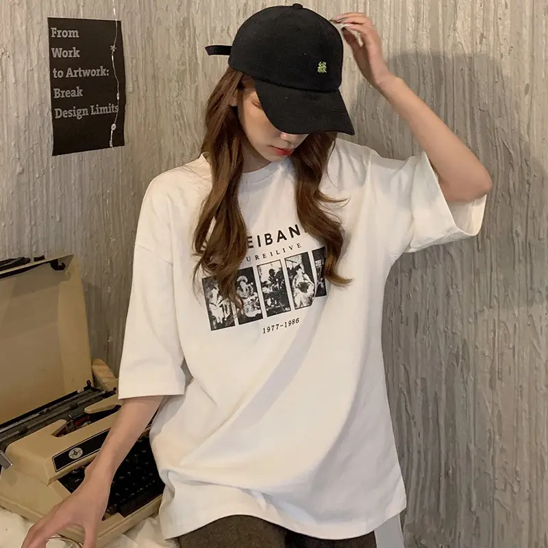 Harajuku Style Black T-Shirt Women 2025 Loose Fit — feature 24