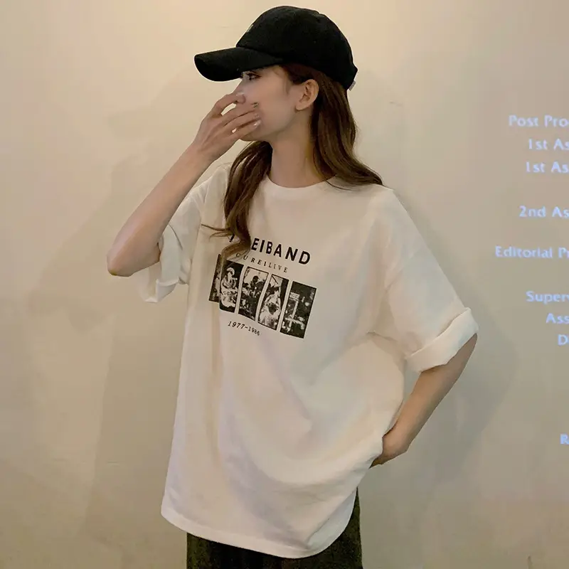 Harajuku Style Black T-Shirt Women 2025 Loose Fit — feature 25