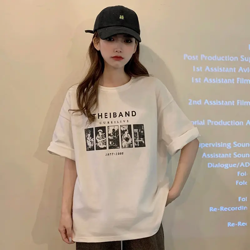 Harajuku Style Black T-Shirt Women 2025 Loose Fit — feature 26