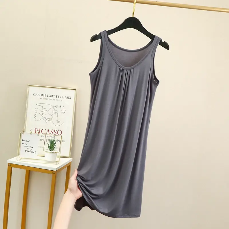 Women's Purple Sleeveless Nightgown Dress — feature 11