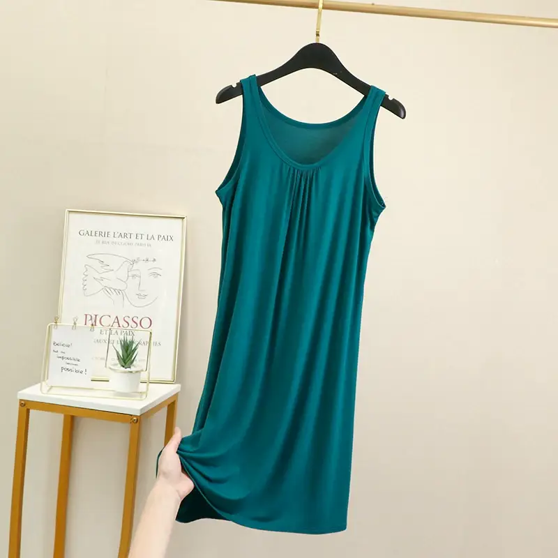 Women's Purple Sleeveless Nightgown Dress — feature 16