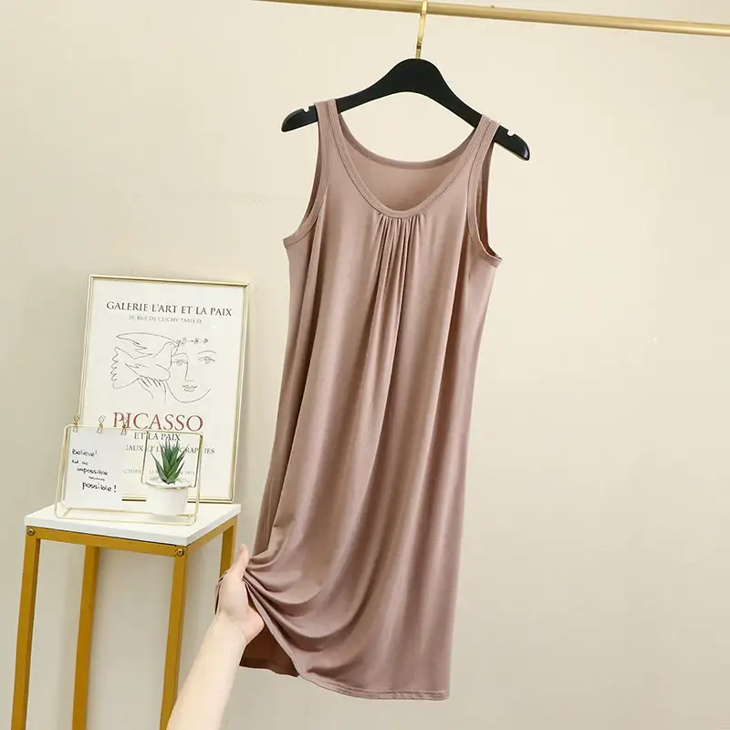 Women's Purple Sleeveless Nightgown Dress — feature 9