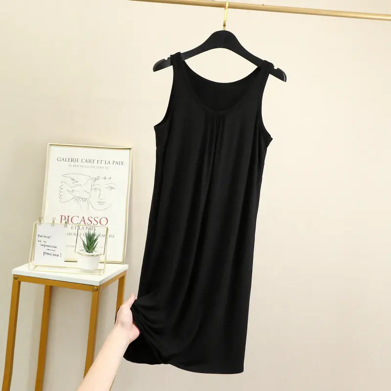 Women's Purple Sleeveless Nightgown Dress - Image 3