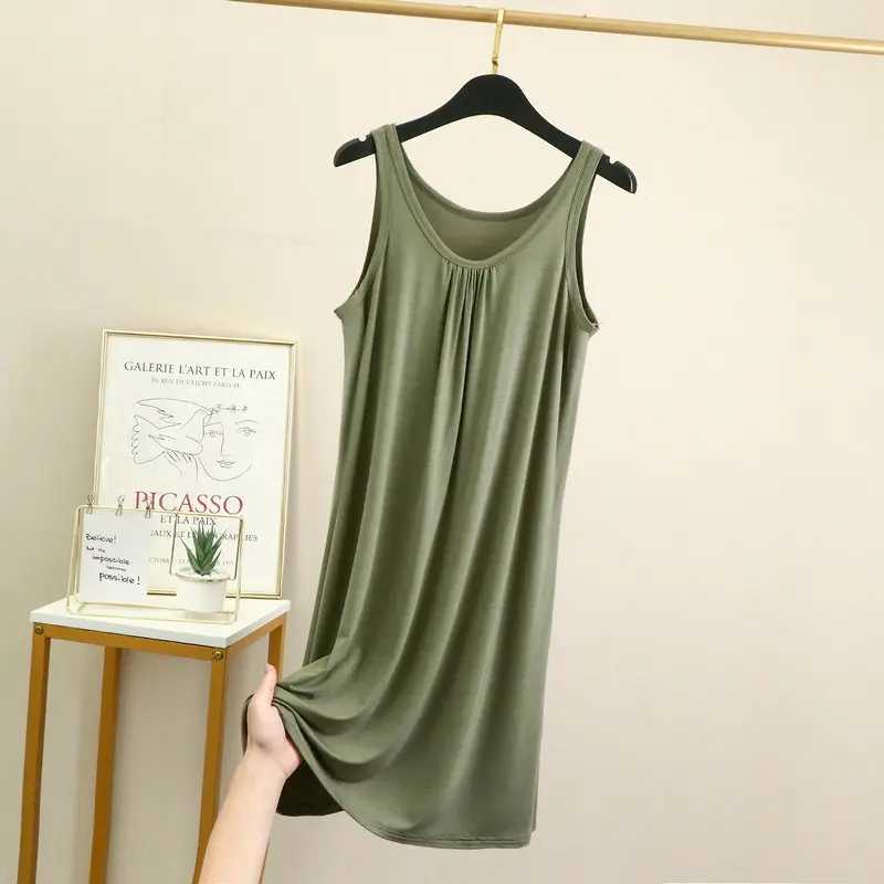 Women's Purple Sleeveless Nightgown Dress - Image 13