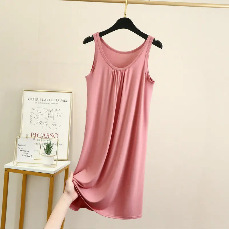 Women's Purple Sleeveless Nightgown Dress - Image 15