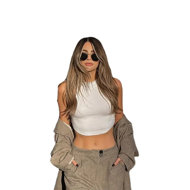 Women's Sleeveless Tank Top Backless White Summer Top - Image 5