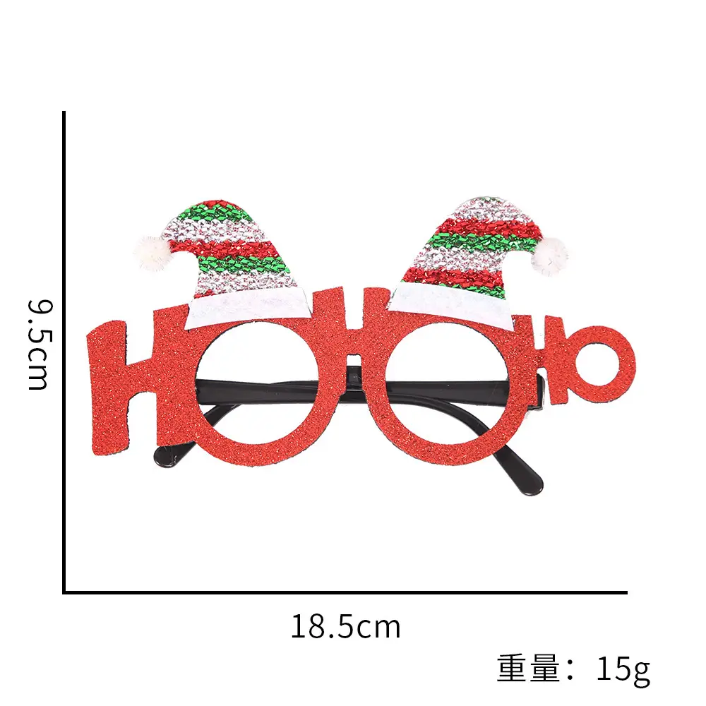 Christmas Deer Antlers Glasses Green Glitter Kids Party Decor — feature 15