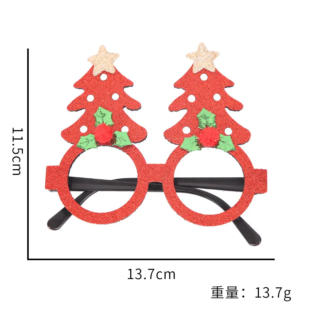 Christmas Deer Antlers Glasses Green Glitter Kids Party Decor — feature 16