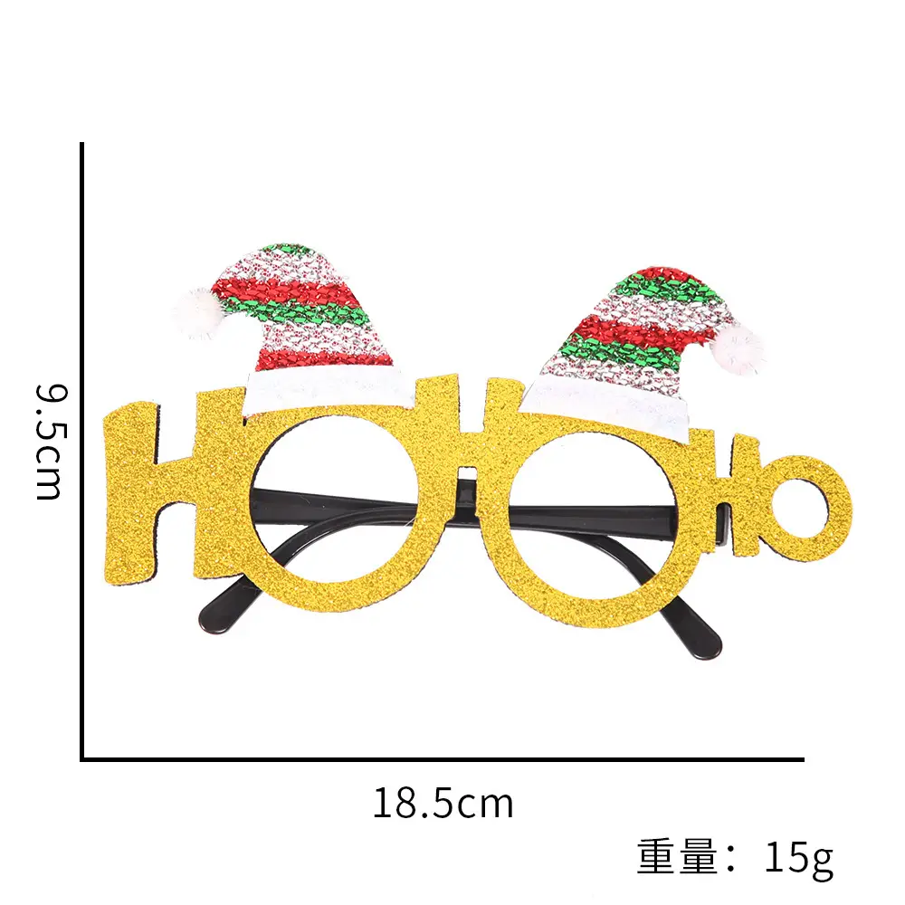 Christmas Deer Antlers Glasses Green Glitter Kids Party Decor — feature 17