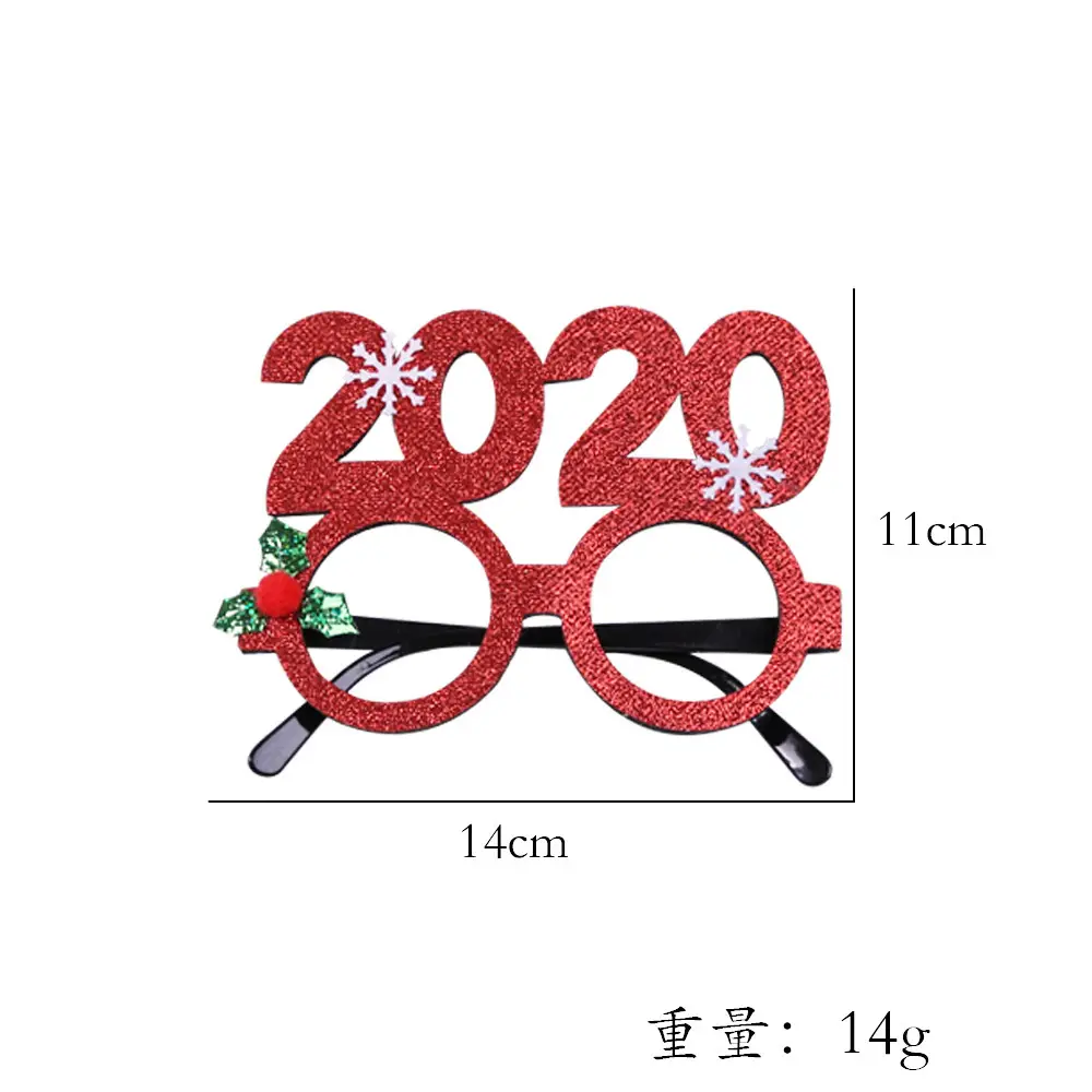 Christmas Deer Antlers Glasses Green Glitter Kids Party Decor — feature 34