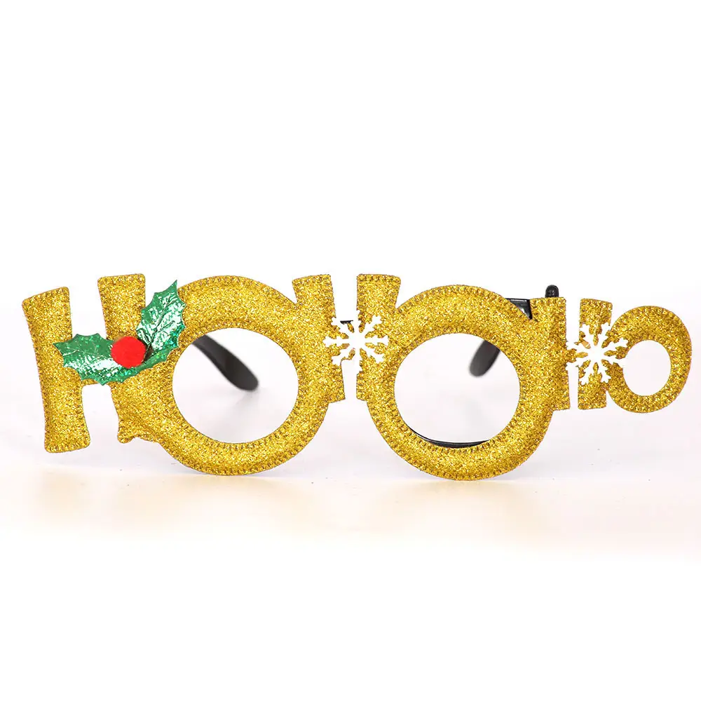 Christmas Deer Antlers Glasses Green Glitter Kids Party Decor — feature 37