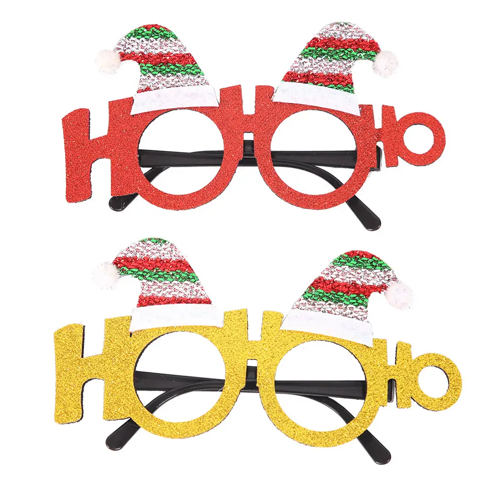 Christmas Deer Antlers Glasses Green Glitter Kids Party Decor — feature 9