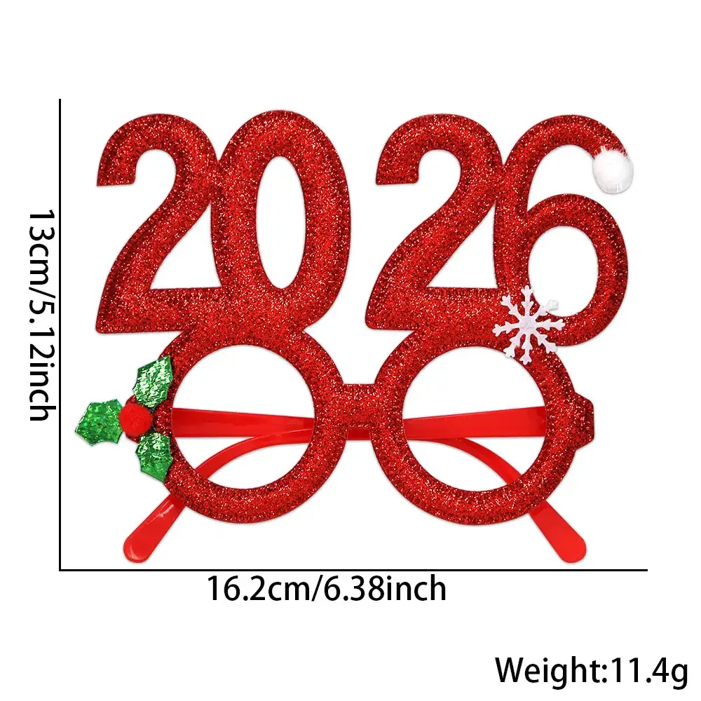 Christmas Deer Antlers Glasses Green Glitter Kids Party Decor - Image 2