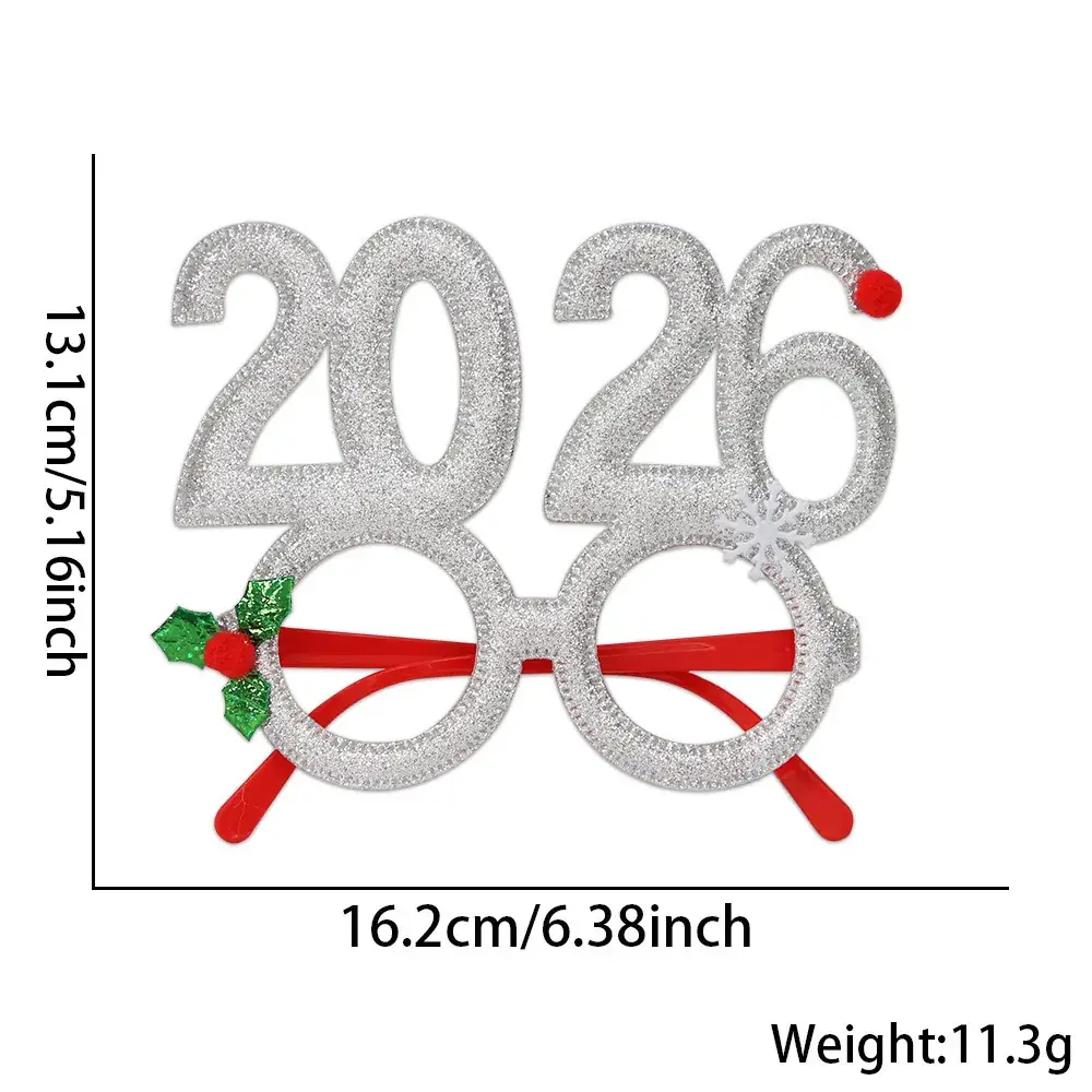 Christmas Deer Antlers Glasses Green Glitter Kids Party Decor - Image 4