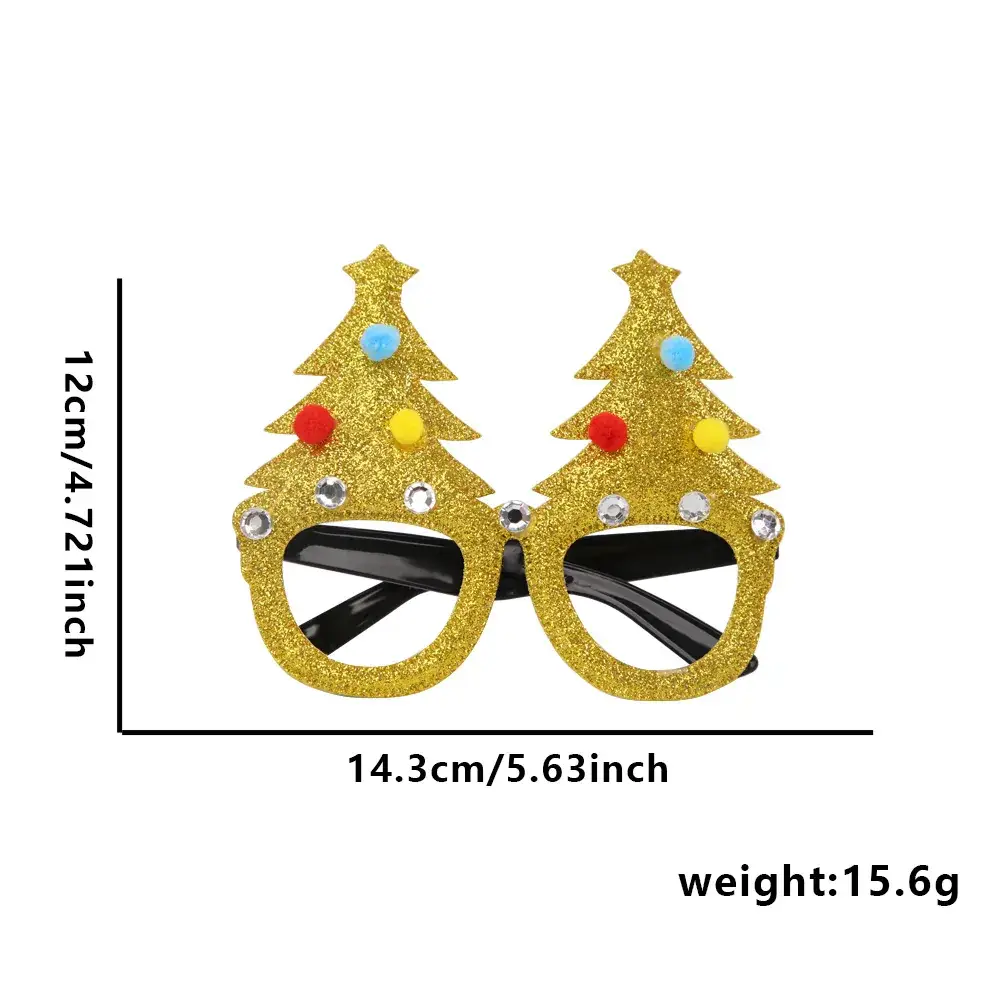 Christmas Deer Antlers Glasses Green Glitter Kids Party Decor - Image 49