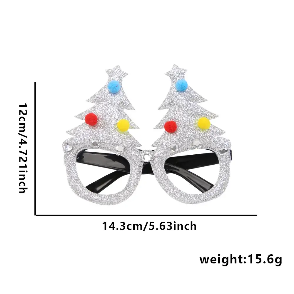 Christmas Deer Antlers Glasses Green Glitter Kids Party Decor - Image 50