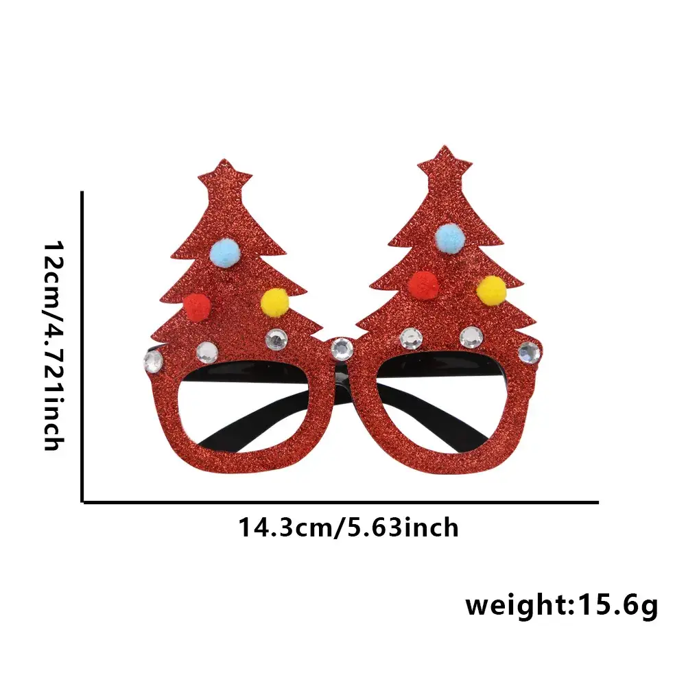 Christmas Deer Antlers Glasses Green Glitter Kids Party Decor - Image 51