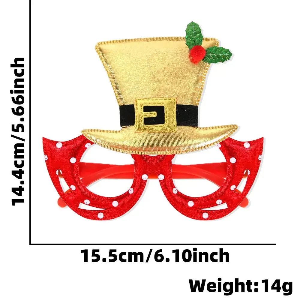 Christmas Deer Antlers Glasses Green Glitter Kids Party Decor - Image 59
