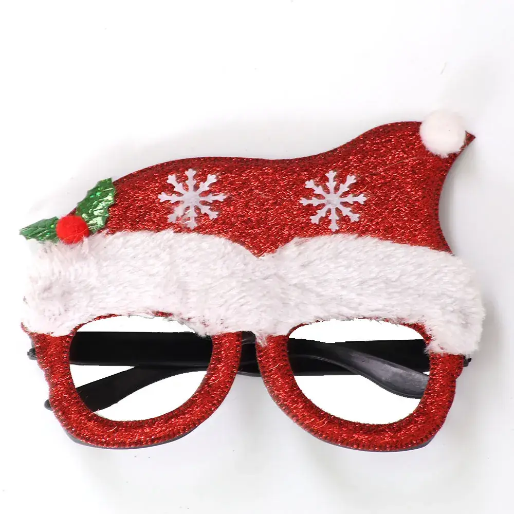 Christmas Deer Antlers Glasses Green Glitter Kids Party Decor - Image 6