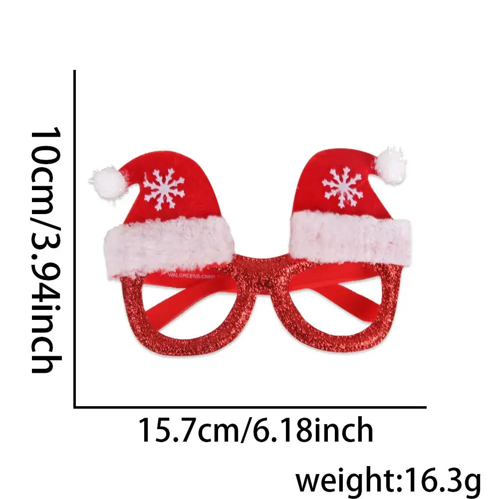 Christmas Deer Antlers Glasses Green Glitter Kids Party Decor - Image 63
