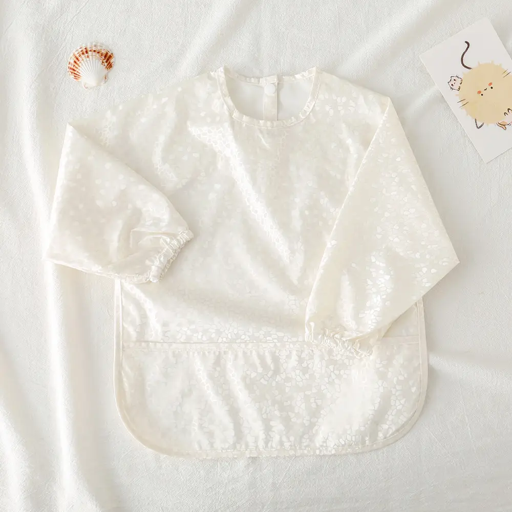 Kids Long Sleeve Eating Bib with Dinosaur Print - Image 21