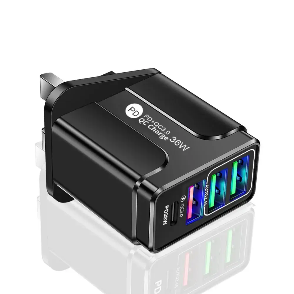 PD36W Multi-Port USB Charger with 3 Type-C Ports - Image 4