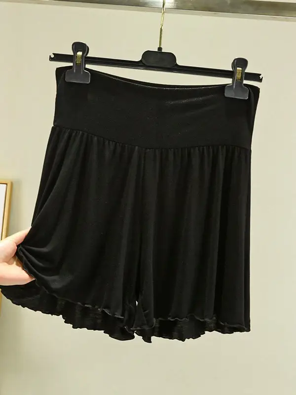 Women's Pink Modal Ruffled Shorts - Image 14