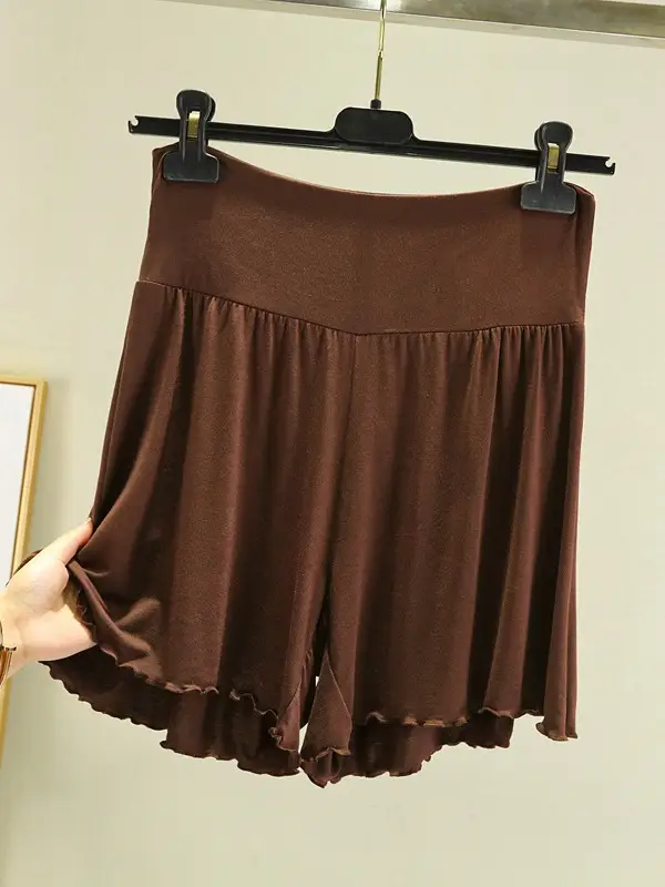 Women's Pink Modal Ruffled Shorts - Image 16