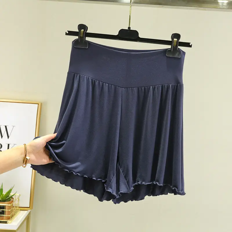 Women's Pink Modal Ruffled Shorts - Image 10