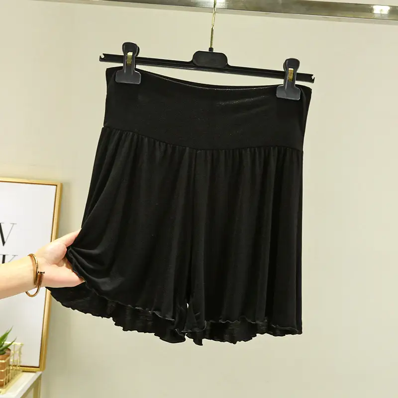 Women's Pink Modal Ruffled Shorts - Image 3