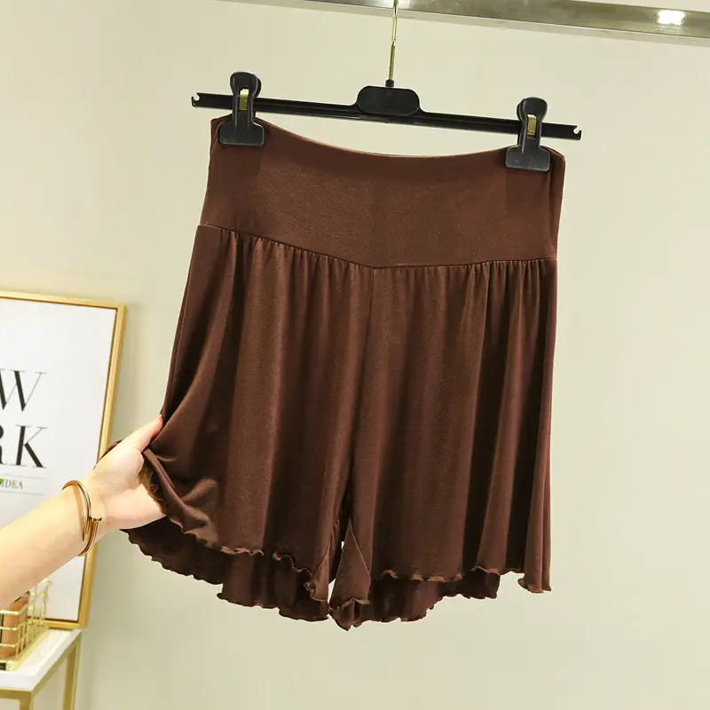 Women's Pink Modal Ruffled Shorts - Image 5