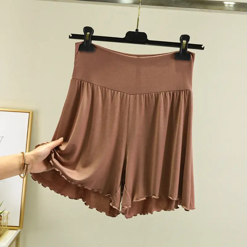 Women's Pink Modal Ruffled Shorts - Image 6