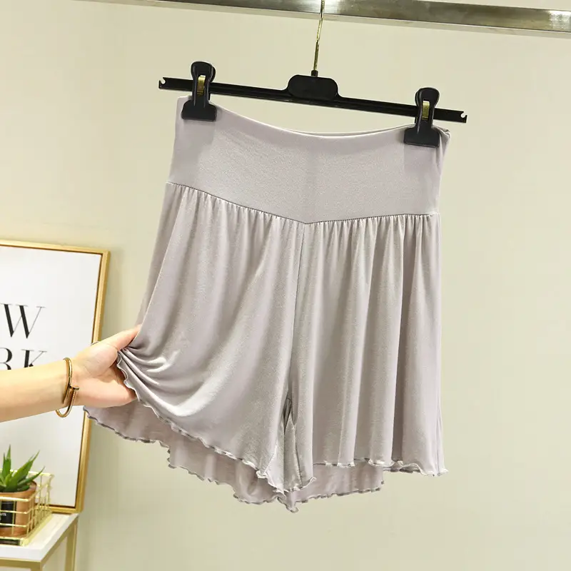 Women's Pink Modal Ruffled Shorts - Image 7