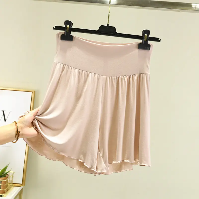 Women's Pink Modal Ruffled Shorts - Image 9