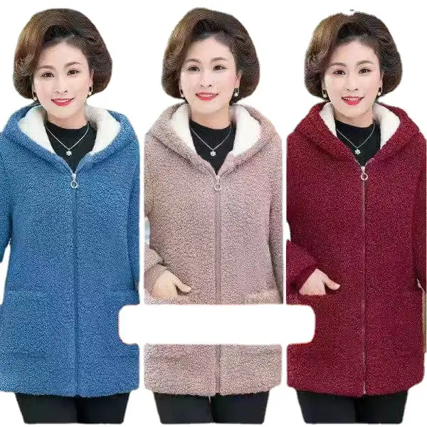 2021 New Mom Fleece Lined Winter Coat Western Style - Image 8