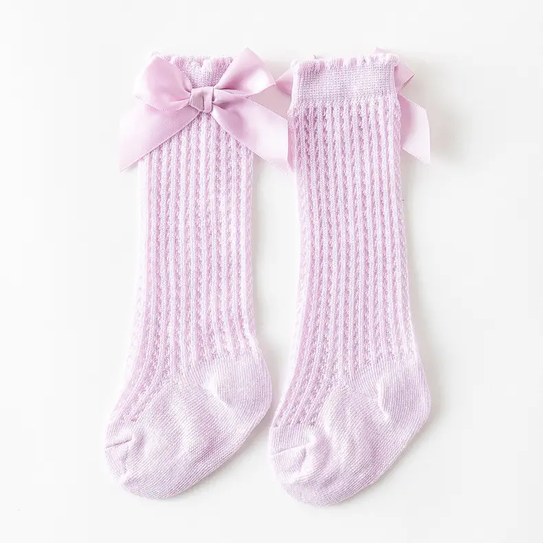 Baby Bow Knee High Socks Pink Bow Design — feature 21