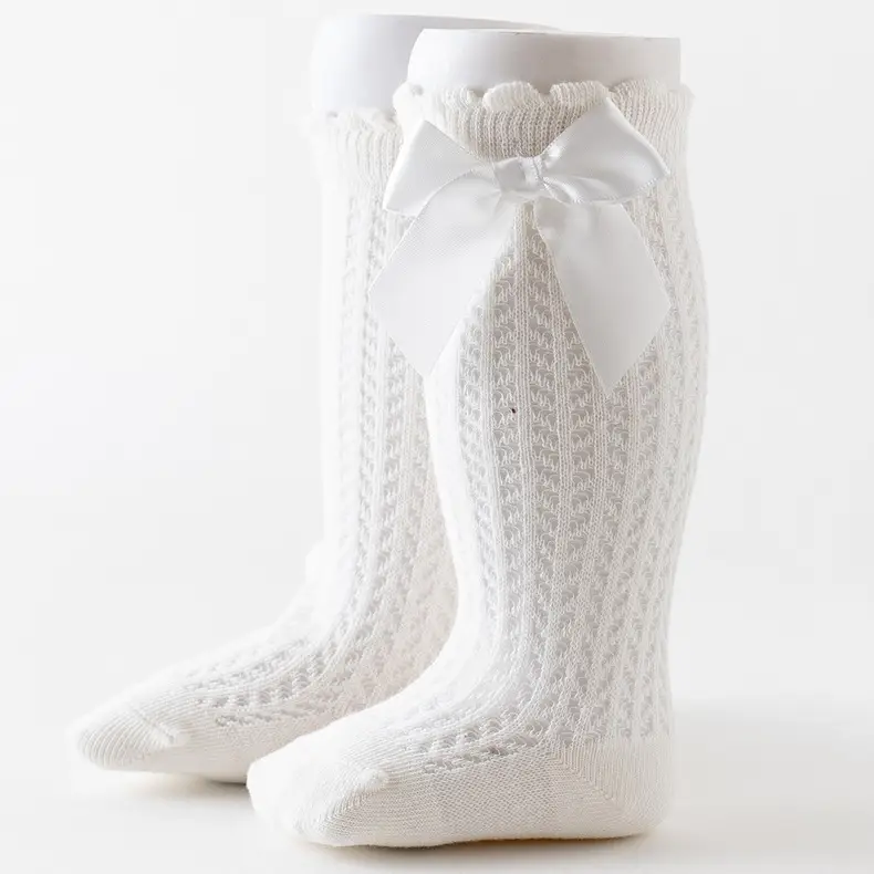 Baby Bow Knee High Socks Pink Bow Design — feature 22